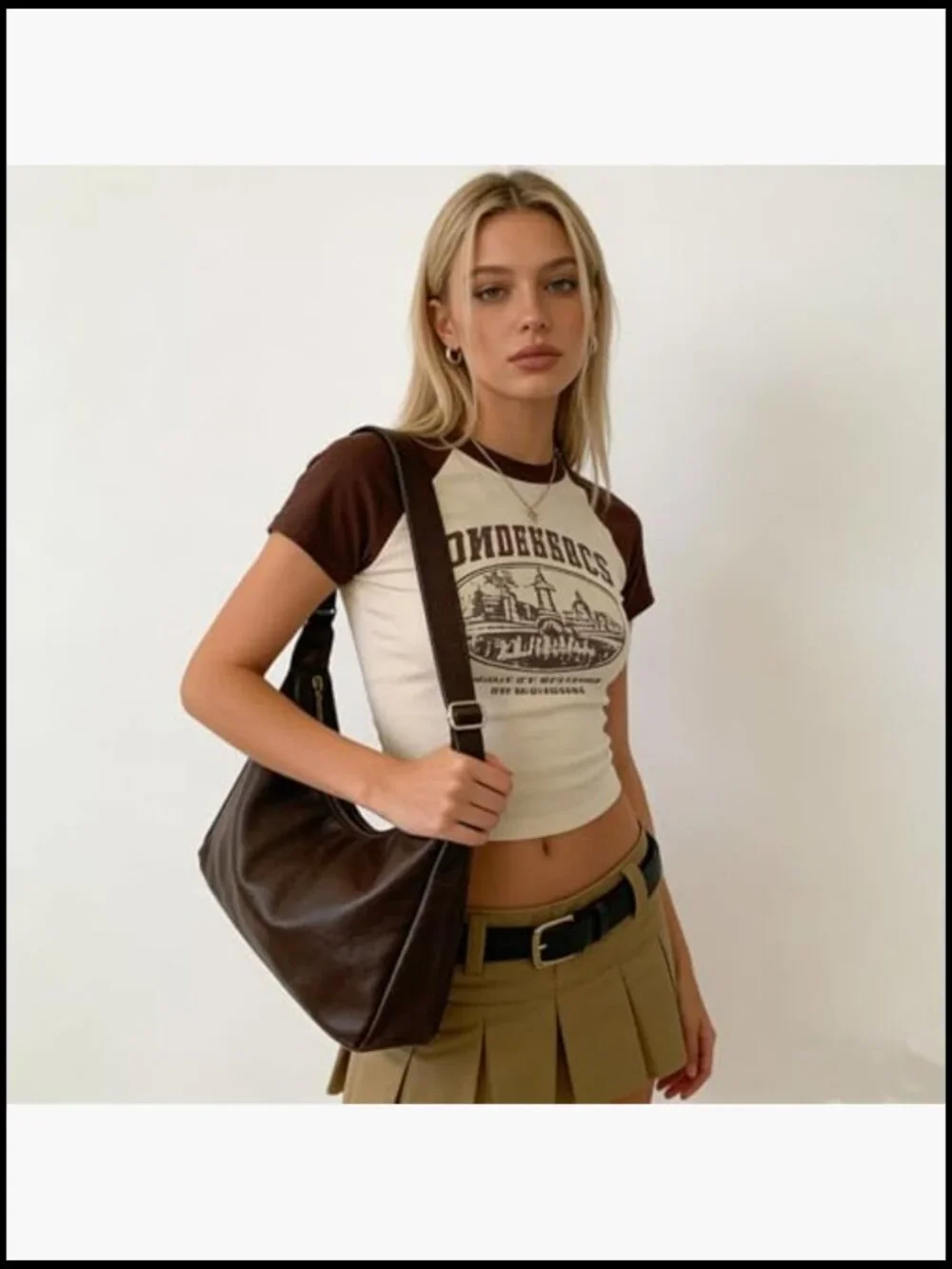 Slouchy Vegan Leather Hobo Shoulder Bag Large Capacity Crossbody Tote